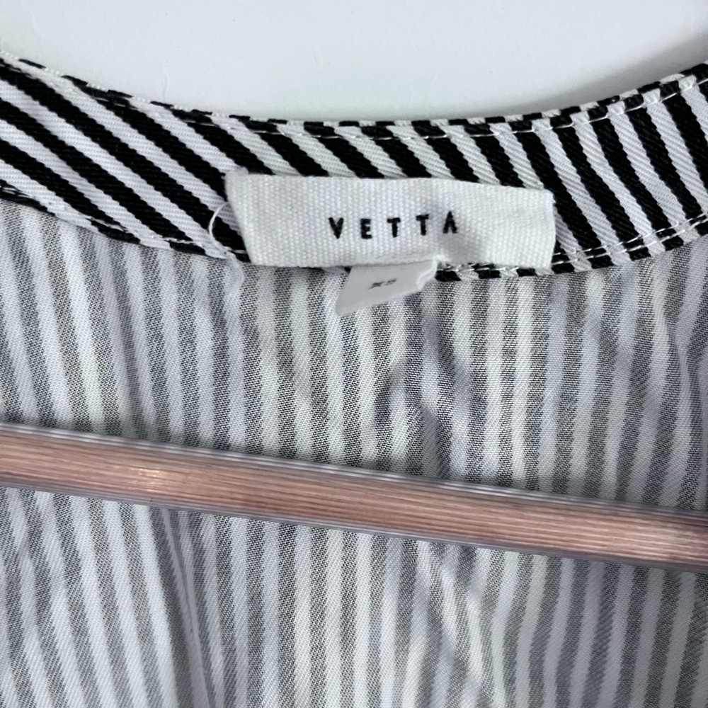 Striped button down top